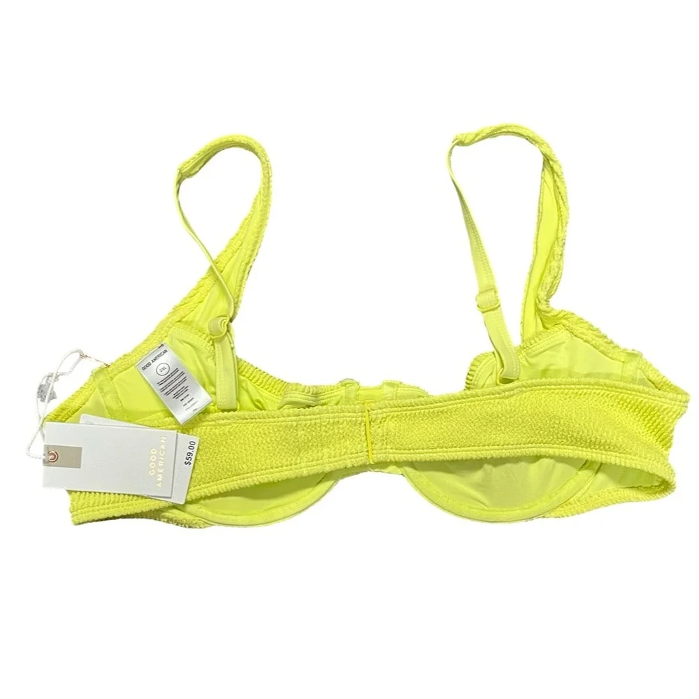 NWT Good American Always Fits Underwire Bikini Top Palo Verde Plus Size 2XL